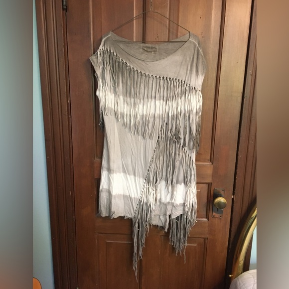 All Saints fringed Tunic/Top - size L - Picture 1 of 4